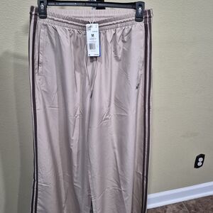 Adidas Women's Firebird Adilenium Wide Leg Track Pant Beige/Brown KD6300 Size M